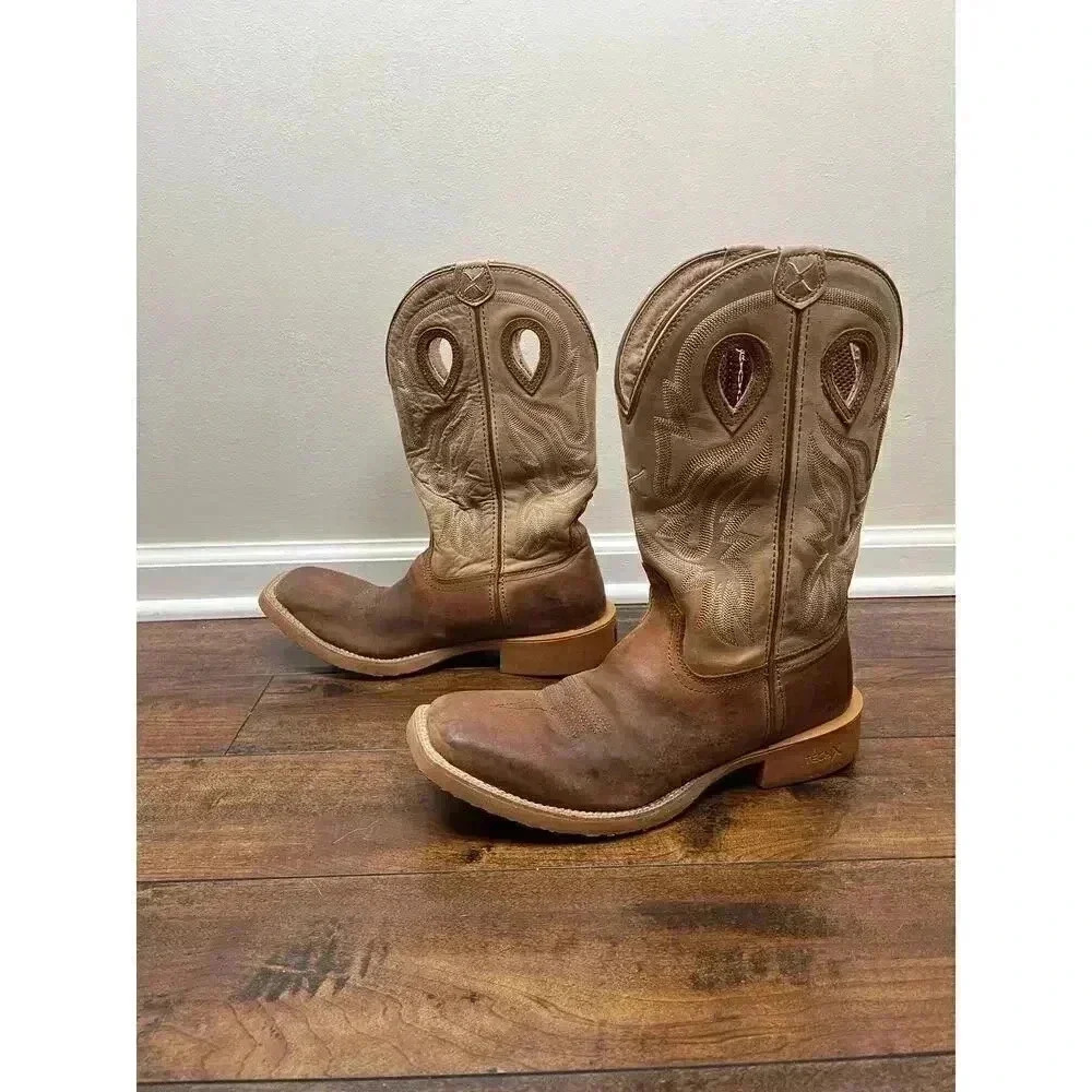 Twisted X 12” Tech Hazel & Sand Western Boots - size 9D
